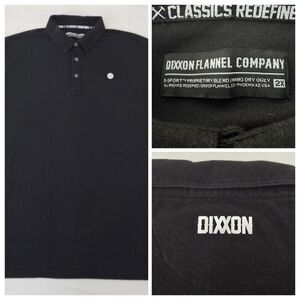 Dixxon Flannel Co Polo Shirt Mens 2XL XXL Black Short Sleeve Performance Sport